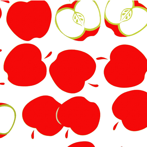 Toile cirée mexicaine largeur 120 cm MANZANAS Rouge - Le mètre 12€ – Image 2
