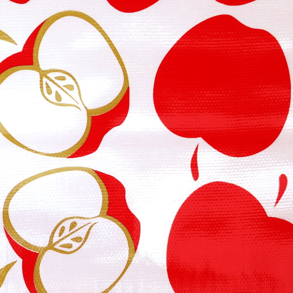 Toile cirée mexicaine largeur 120 cm MANZANAS Rouge - Le mètre 12€ – Image 3