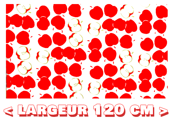 Toile cirée mexicaine largeur 120 cm MANZANAS Rouge - Le mètre 12€ – Image 4