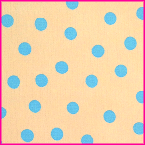 Toile cirée mexicaine largeur 120 cm POIS POLKA Bleu sur blanc - Le mètre 12€