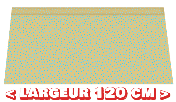 Toile cirée mexicaine largeur 120 cm POIS POLKA Bleu sur blanc - Le mètre 12€ – Image 3