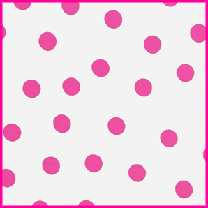Toile cirée mexicaine largeur 120 cm POIS POLKA Rose sur blanc - Le mètre 12€