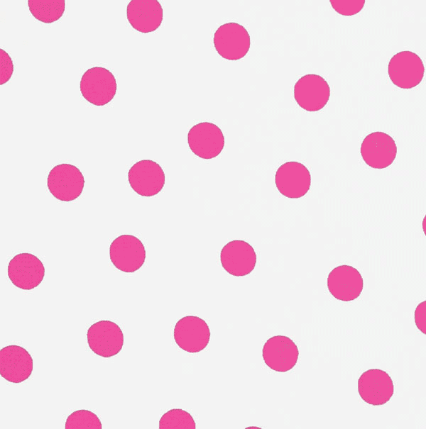 Toile cirée mexicaine largeur 120 cm POIS POLKA Rose sur blanc - Le mètre 12€ – Image 2