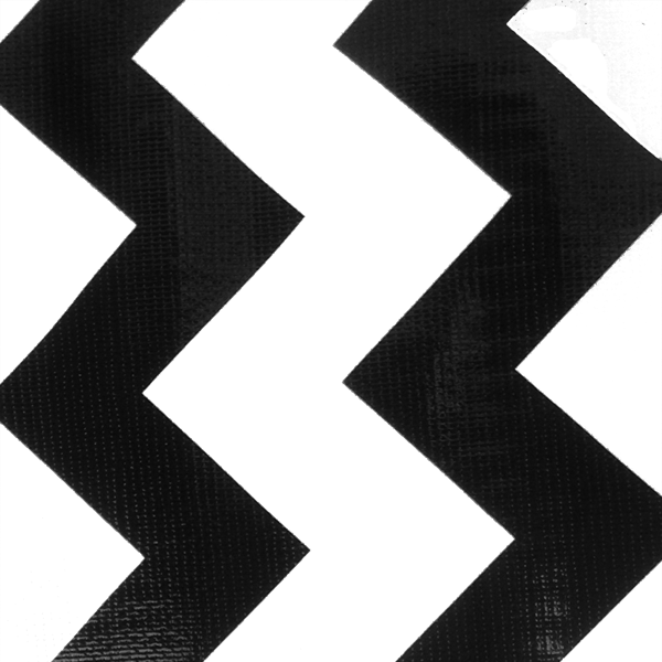 Toile cirée mexicaine largeur 120 cm ZIG-ZAG Blanc/Noir - Le mètre 12€ – Image 2