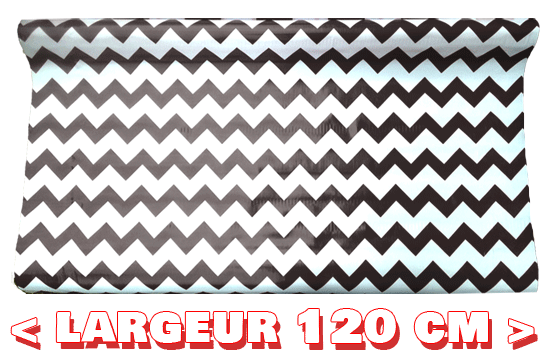 Toile cirée mexicaine largeur 120 cm ZIG-ZAG Blanc/Noir - Le mètre 12€ – Image 4