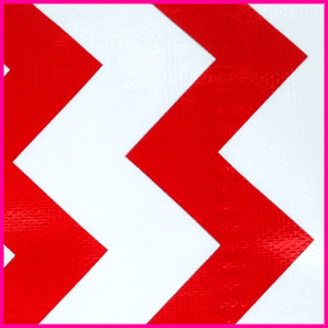 Toile cirée mexicaine largeur 120 cm ZIG-ZAG Blanc/Rouge - Le mètre 12€