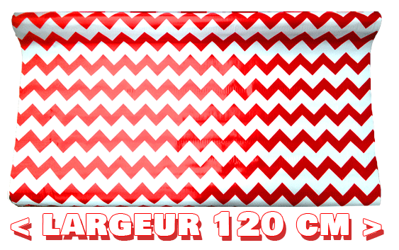 Toile cirée mexicaine largeur 120 cm ZIG-ZAG Blanc/Rouge - Le mètre 12€ – Image 4