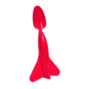 Cuillère avion plastique - Coloris ROUGE