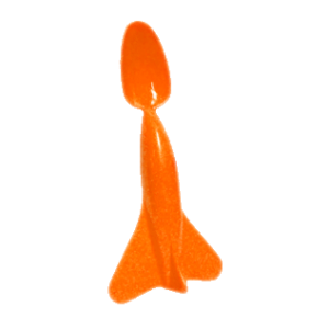 Cuillère avion plastique - Coloris ORANGE