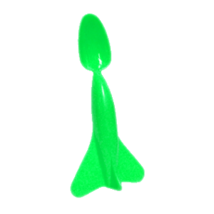 Cuillère avion plastique - Coloris VERT
