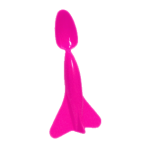 Cuillère avion plastique - Coloris ROSE