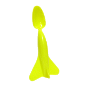 Cuillère avion plastique - Coloris JAUNE