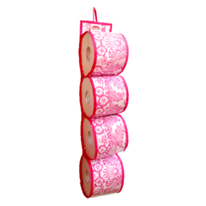 Rangement pour papier toilette en toile cirée – ROSE