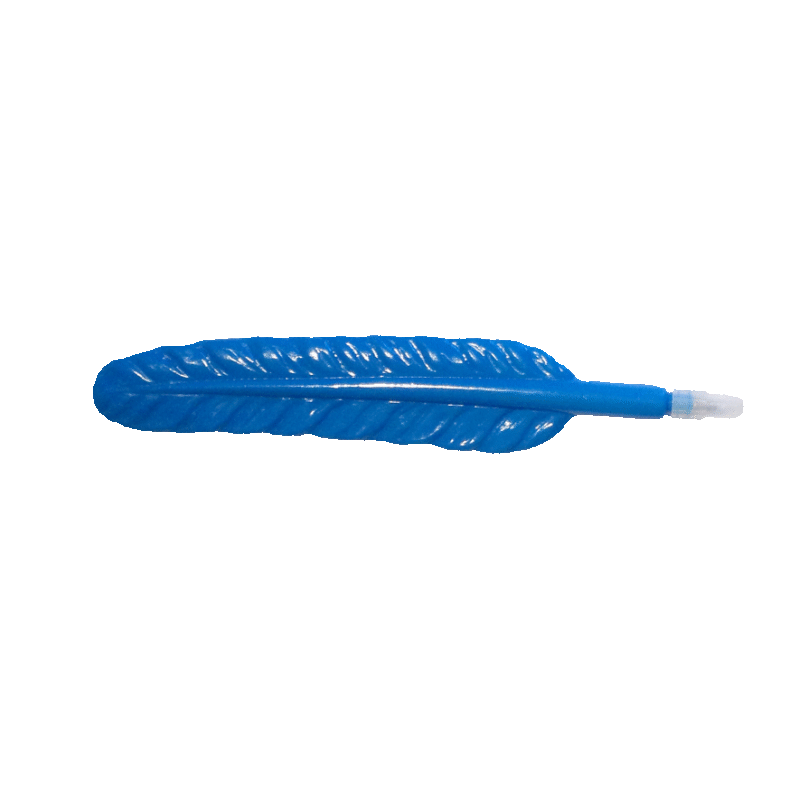 Stylo bille rigolo PLUME bleu