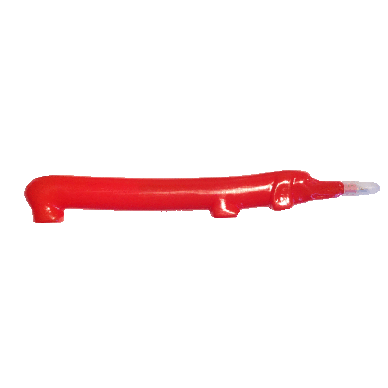 Stylo bille rigolo TECKEL Rouge