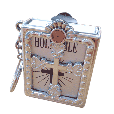 Micro-bible porte-clés en anglais - Modèle ARGENT – Image 2