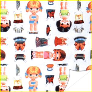 Papier adhésif plastifié Kitsch Kitchen PAPERDOLLS - Rouleau de 200 x 45 cm