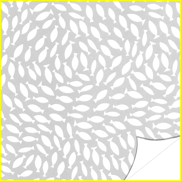 Papier adhésif plastifié GO WITH THE FLOW Gris clair - Rouleau de 3m x 45 cm