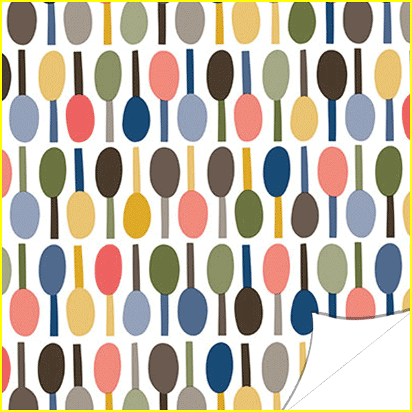 Papier adhésif plastifié LOLA SPOONS - Rouleau de 3m x 45 cm