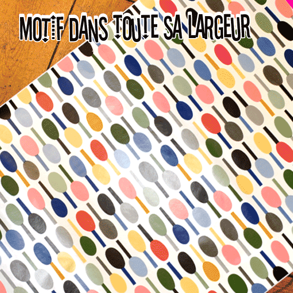 Papier adhésif plastifié LOLA SPOONS - Rouleau de 3m x 45 cm – Image 2