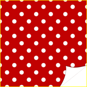 Papier adhésif plastifié Kitsch Kitchen POLKADOTS - Pois rouge/blanc - Rouleau de 200 x 45 cm