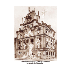 Carte postale - n° 071 - La Chaux-de-Fonds - 1000 m d'altitude - Le Musée de l'incendie - Le monde merveilleux de la Suisse