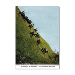 Carte postale - n° 133 - Cavalerie de descente, exercice de reculade - Fééries militaires