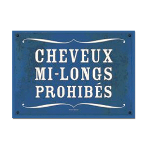 Carte postale - n° P328 - CHEVEUX MI-LONGS PROHIBÉS - Les petits panonceaux postaux