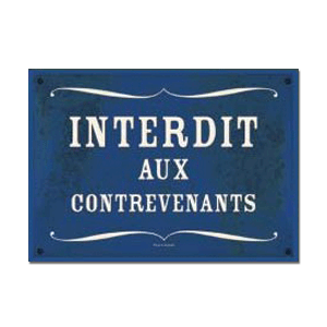 Carte postale - n° P329 - INTERDIT AUX CONTREVENANTS - Les petits panonceaux postaux