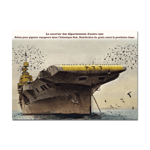 Carte postale - n° 438 - Le courrier des départements d'outre-mer, relais pour pigeons voyageurs dans l'Atlantique Sud - La Poste