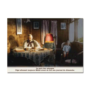 Carte postale - n° 460 - La paix des ménages. Pépé allumait toujours Mémé avant de lire le journal du dimanche. - Lapsus Mordicus