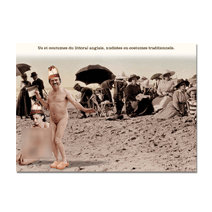 Carte postale - n° 575 - Us et coutumes du littoral anglais, nudistes en costumes traditionnels. - Cartes hors-collections Plonk & Replonk