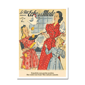 Carte postale - n° 612 - Le Petit Echo de la Mode - Une série Plonk & Replonk - L'omelette aux poules sautées