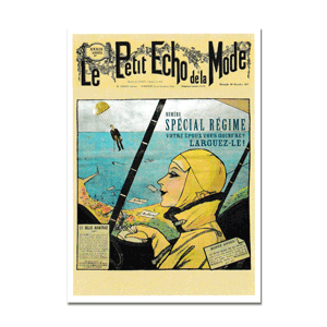 Carte postale - n° 619 - Le Petit Echo de la Mode - Une série Plonk & Replonk - La petite Josette avait encore remis le ventilateur sur force 8