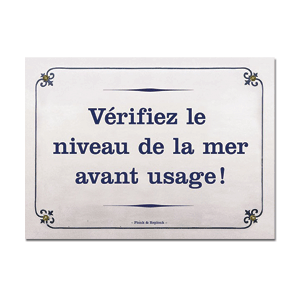 Carte postale - n° P671 - Vérifiez le niveau de la mer avant usage ! - Les petits panonceaux postaux