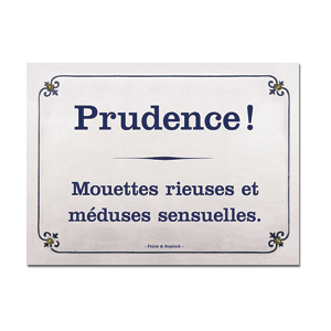 Carte postale - n° P674 - PRUDENCE ! Mouettes rieuses et méduses sensuelles - Les petits panonceaux postaux