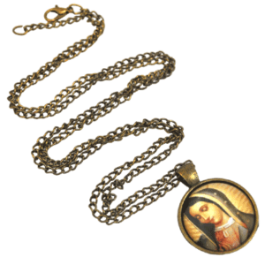 Chaîne avec médaillon de la Sainte-Vierge Marie