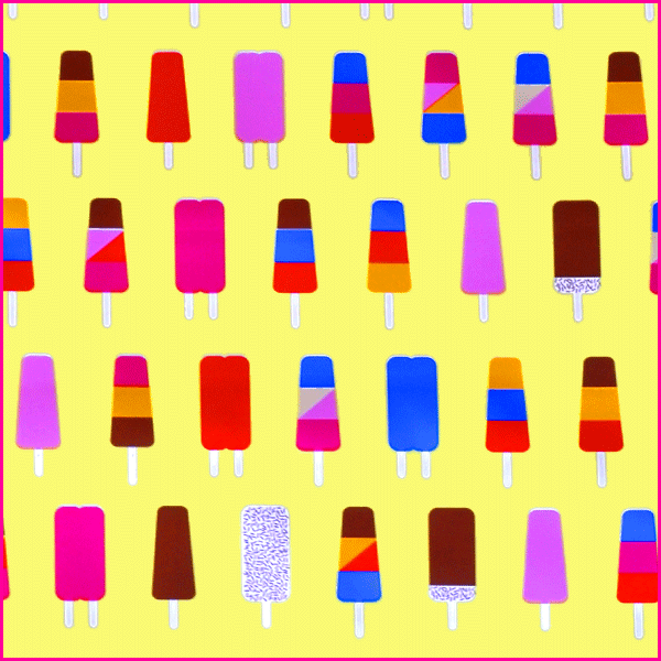 Toile cirée largeur 140 cm POPSICLES - Le mètre 12€