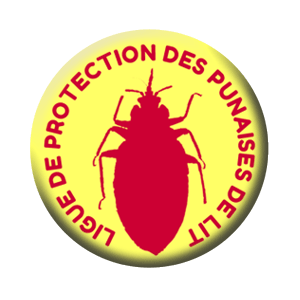 Badge 37mm – Ligue de Protection des Punaises de Lit