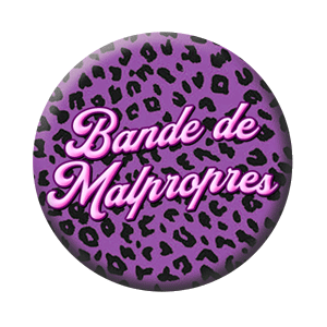 Badge 37mm – Bande de malpropres – Leo purple