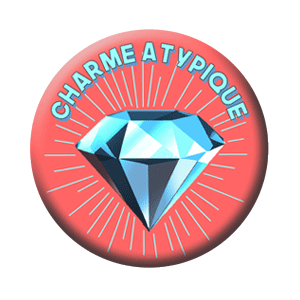 Badge 37mm – Charme atypique – Rose