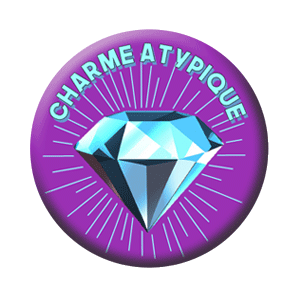 Badge 37mm – Charme atypique – Lilas