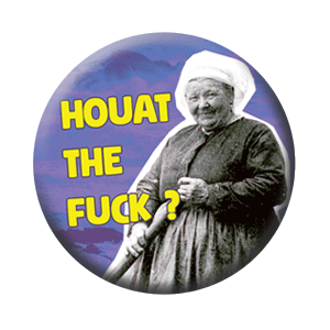 Badge 37mm – Houat the fuck – Bleu foncé