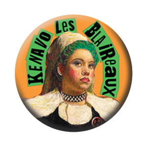 Badge 37mm – Kenavo les blaireaux – Orange