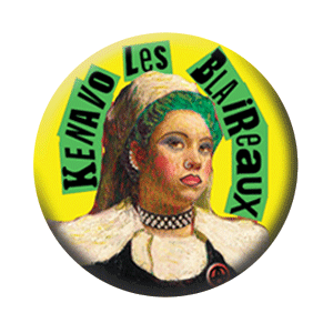 Badge 37mm – Kenavo les blaireaux – Jaune