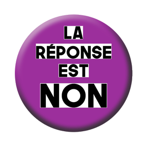 Badge 37mm – La réponse est NON – Violet