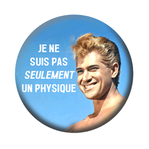 Badge 37mm – Je ne suis pas seulement un physique – Fond bleu
