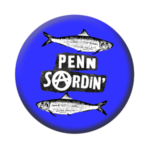 Badge 37mm – Penn Sardin’ – Bleu