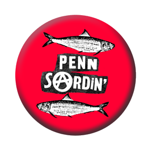 Badge 37mm – Penn Sardin’ – Rouge