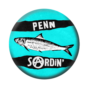 Badge 37mm – Penn Sardin’ – Classic bleu clair
